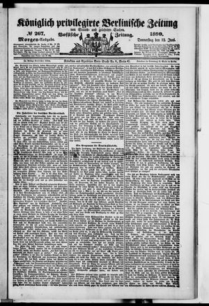Königlich privilegirte Berlinische Zeitung von Staats- und gelehrten Sachen vom 12.06.1890