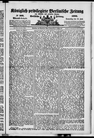 Königlich privilegirte Berlinische Zeitung von Staats- und gelehrten Sachen vom 12.06.1890