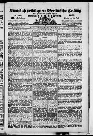 Königlich privilegirte Berlinische Zeitung von Staats- und gelehrten Sachen on Jun 13, 1890