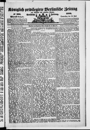 Königlich privilegirte Berlinische Zeitung von Staats- und gelehrten Sachen vom 19.06.1890