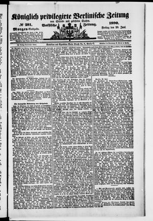 Königlich privilegirte Berlinische Zeitung von Staats- und gelehrten Sachen vom 20.06.1890