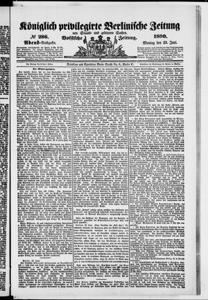 Königlich privilegirte Berlinische Zeitung von Staats- und gelehrten Sachen vom 23.06.1890