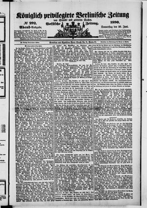 Königlich privilegirte Berlinische Zeitung von Staats- und gelehrten Sachen on Jun 26, 1890