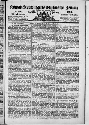 Königlich privilegirte Berlinische Zeitung von Staats- und gelehrten Sachen on Jun 28, 1890