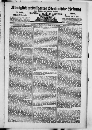 Königlich privilegirte Berlinische Zeitung von Staats- und gelehrten Sachen on Jul 4, 1890