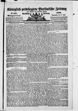 Königlich privilegirte Berlinische Zeitung von Staats- und gelehrten Sachen on Jul 17, 1890