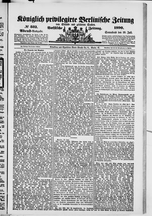 Königlich privilegirte Berlinische Zeitung von Staats- und gelehrten Sachen on Jul 19, 1890