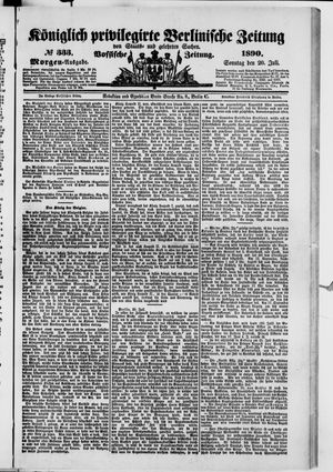 Königlich privilegirte Berlinische Zeitung von Staats- und gelehrten Sachen vom 20.07.1890