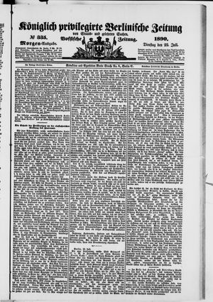 Königlich privilegirte Berlinische Zeitung von Staats- und gelehrten Sachen vom 22.07.1890