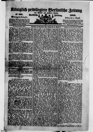 Königlich privilegirte Berlinische Zeitung von Staats- und gelehrten Sachen vom 01.08.1890