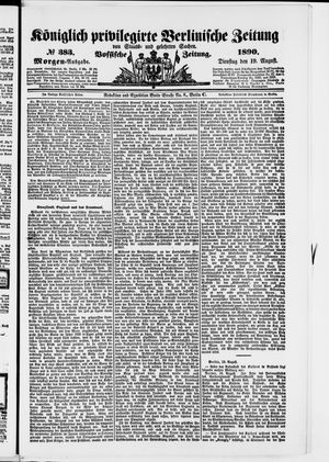 Königlich privilegirte Berlinische Zeitung von Staats- und gelehrten Sachen vom 19.08.1890