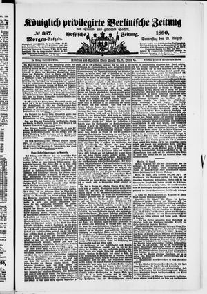 Königlich privilegirte Berlinische Zeitung von Staats- und gelehrten Sachen on Aug 21, 1890