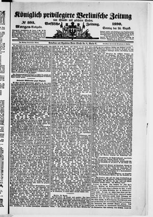 Königlich privilegirte Berlinische Zeitung von Staats- und gelehrten Sachen vom 24.08.1890