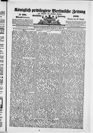 Königlich privilegirte Berlinische Zeitung von Staats- und gelehrten Sachen on Aug 26, 1890
