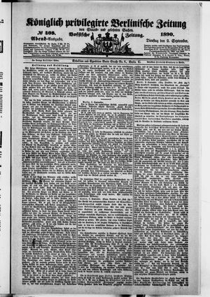 Königlich privilegirte Berlinische Zeitung von Staats- und gelehrten Sachen vom 02.09.1890
