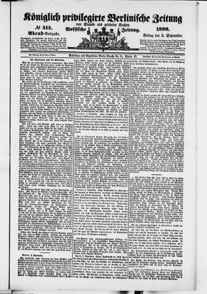 Königlich privilegirte Berlinische Zeitung von Staats- und gelehrten Sachen on Sep 5, 1890