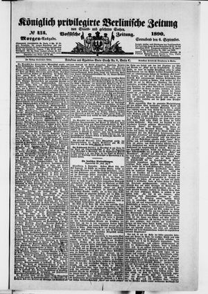 Königlich privilegirte Berlinische Zeitung von Staats- und gelehrten Sachen on Sep 6, 1890