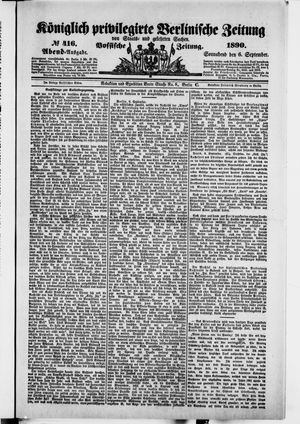Königlich privilegirte Berlinische Zeitung von Staats- und gelehrten Sachen on Sep 6, 1890