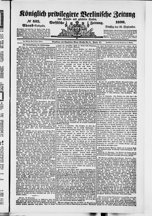 Königlich privilegirte Berlinische Zeitung von Staats- und gelehrten Sachen vom 16.09.1890