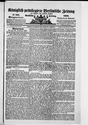 Königlich privilegirte Berlinische Zeitung von Staats- und gelehrten Sachen on Sep 30, 1890