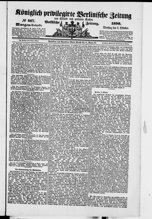Königlich privilegirte Berlinische Zeitung von Staats- und gelehrten Sachen vom 07.10.1890