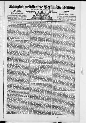 Königlich privilegirte Berlinische Zeitung von Staats- und gelehrten Sachen vom 07.10.1890