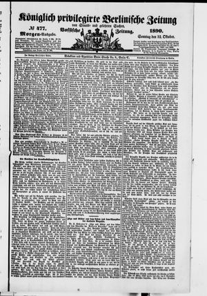 Königlich privilegirte Berlinische Zeitung von Staats- und gelehrten Sachen vom 12.10.1890