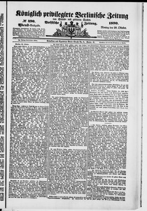 Königlich privilegirte Berlinische Zeitung von Staats- und gelehrten Sachen on Oct 20, 1890