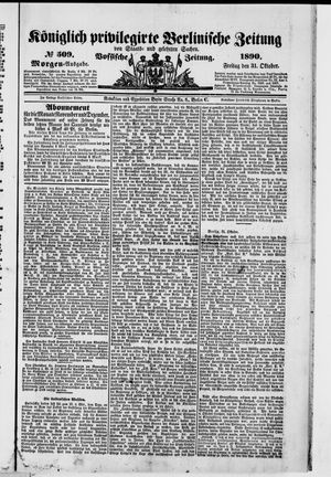 Königlich privilegirte Berlinische Zeitung von Staats- und gelehrten Sachen vom 31.10.1890