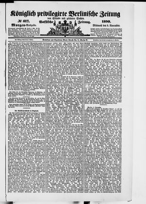 Königlich privilegirte Berlinische Zeitung von Staats- und gelehrten Sachen on Nov 5, 1890