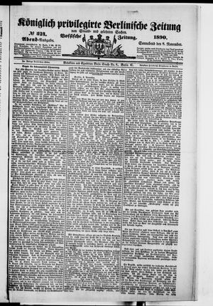 Königlich privilegirte Berlinische Zeitung von Staats- und gelehrten Sachen on Nov 8, 1890
