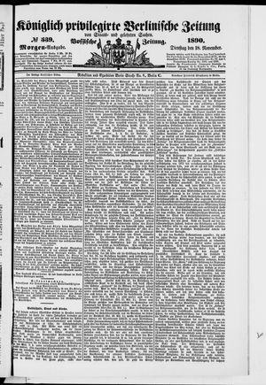 Königlich privilegirte Berlinische Zeitung von Staats- und gelehrten Sachen on Nov 18, 1890