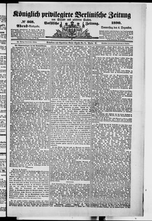 Königlich privilegirte Berlinische Zeitung von Staats- und gelehrten Sachen vom 04.12.1890