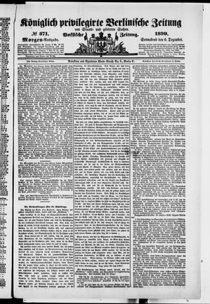 Königlich privilegirte Berlinische Zeitung von Staats- und gelehrten Sachen vom 06.12.1890