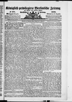 Königlich privilegirte Berlinische Zeitung von Staats- und gelehrten Sachen on Dec 10, 1890