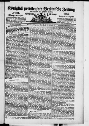 Königlich privilegirte Berlinische Zeitung von Staats- und gelehrten Sachen vom 12.12.1890