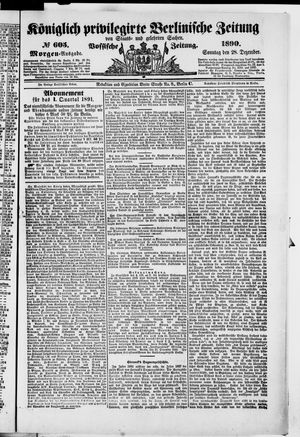 Königlich privilegirte Berlinische Zeitung von Staats- und gelehrten Sachen on Dec 28, 1890