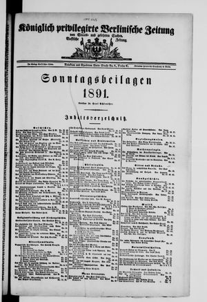 Königlich privilegirte Berlinische Zeitung von Staats- und gelehrten Sachen on Dec 28, 1890