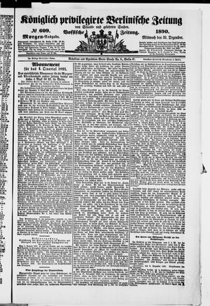 Königlich privilegirte Berlinische Zeitung von Staats- und gelehrten Sachen vom 31.12.1890