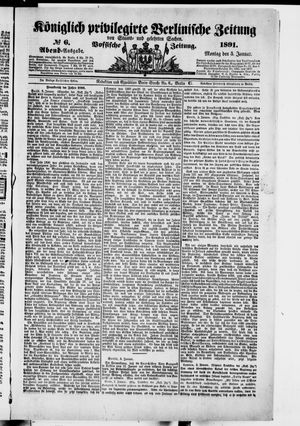 Königlich privilegirte Berlinische Zeitung von Staats- und gelehrten Sachen vom 05.01.1891