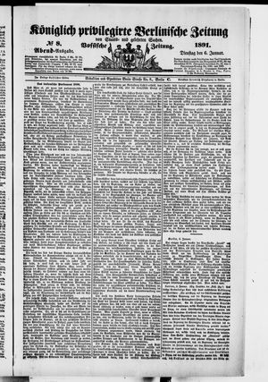 Königlich privilegirte Berlinische Zeitung von Staats- und gelehrten Sachen on Jan 6, 1891