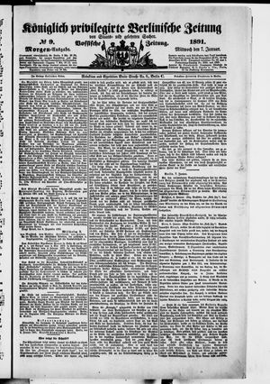 Königlich privilegirte Berlinische Zeitung von Staats- und gelehrten Sachen vom 07.01.1891