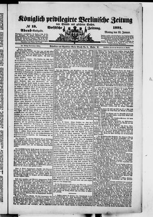 Königlich privilegirte Berlinische Zeitung von Staats- und gelehrten Sachen on Jan 12, 1891