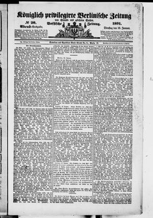 Königlich privilegirte Berlinische Zeitung von Staats- und gelehrten Sachen on Jan 13, 1891