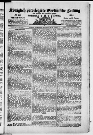 Königlich privilegirte Berlinische Zeitung von Staats- und gelehrten Sachen vom 16.01.1891