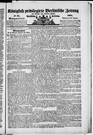 Königlich privilegirte Berlinische Zeitung von Staats- und gelehrten Sachen vom 23.01.1891