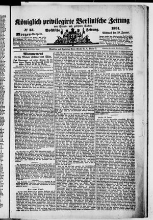 Königlich privilegirte Berlinische Zeitung von Staats- und gelehrten Sachen vom 28.01.1891