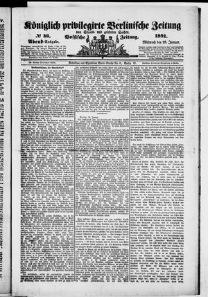 Königlich privilegirte Berlinische Zeitung von Staats- und gelehrten Sachen on Jan 28, 1891