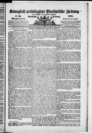 Königlich privilegirte Berlinische Zeitung von Staats- und gelehrten Sachen vom 30.01.1891