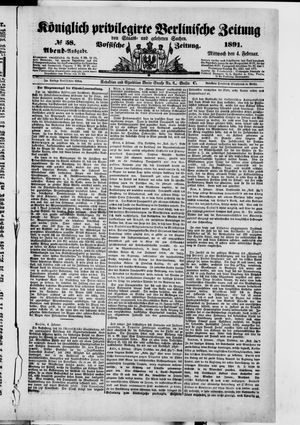 Königlich privilegirte Berlinische Zeitung von Staats- und gelehrten Sachen on Feb 4, 1891